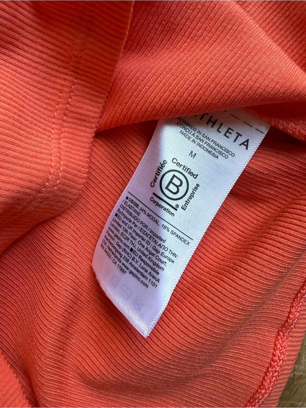 Athleta Coral Short Sleeve Ribbed Crew Tee - Picture 5 of 6
